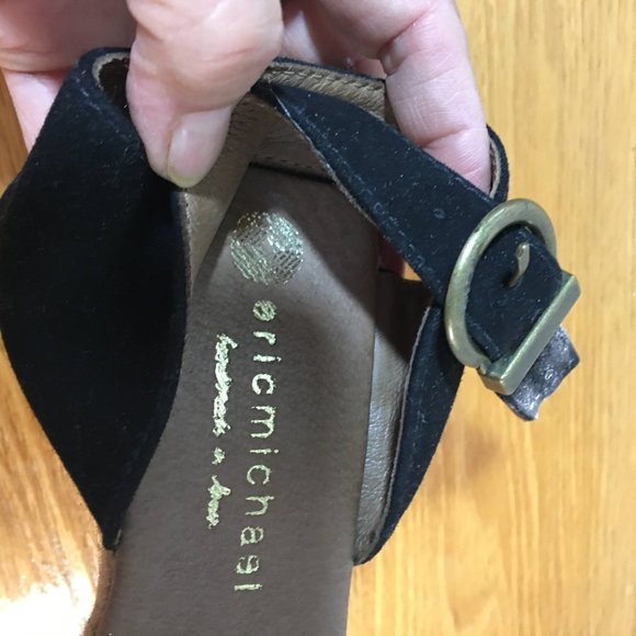 Imported anklestrap black espadrille size 6 - Picture 6 of 7